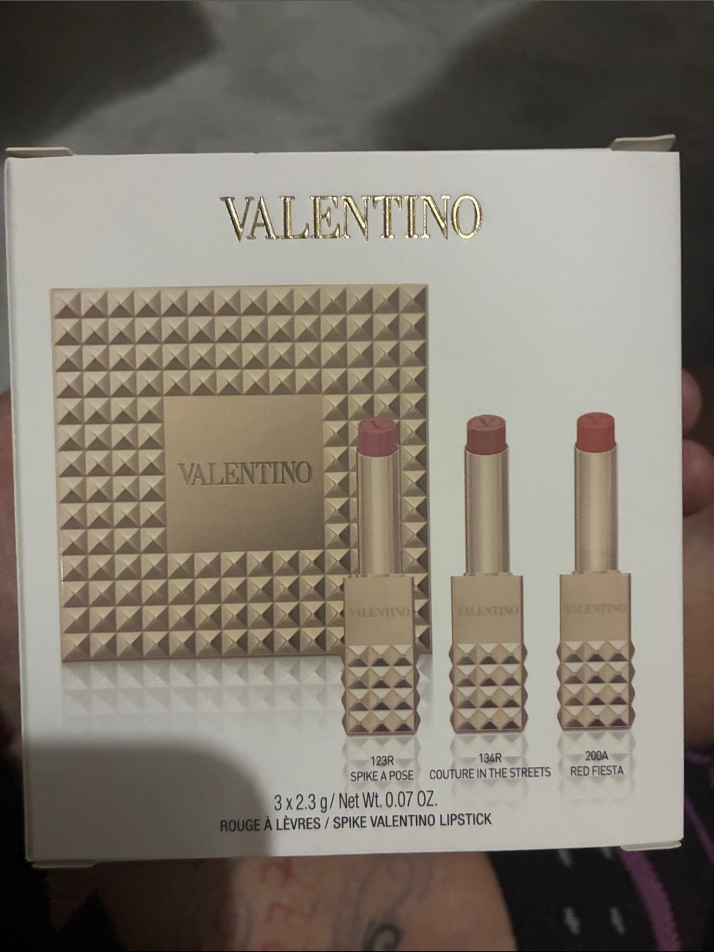 Valentino Lipstick Set — Neutral Pink, Mauve & Warm Red